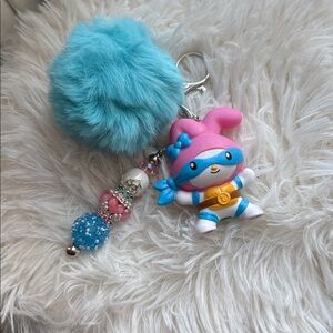 My Melody x Teenage Mutant Ninja Turtles Beaded Bag Charm Handmade